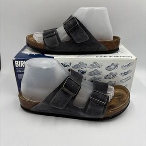 Birkenstock Arizona sandals EU 40 leather suede Steel Gray W9 M7